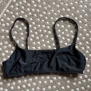 Aerie Scoop Black Bikini Top